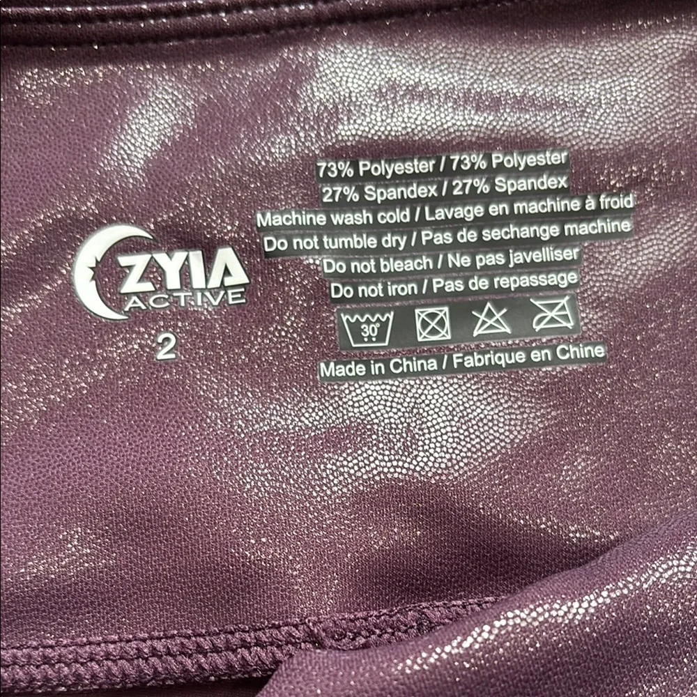 ZYIA Purple High-Waisted Leggings Size 2 NWT!! - Picture 3 of 6